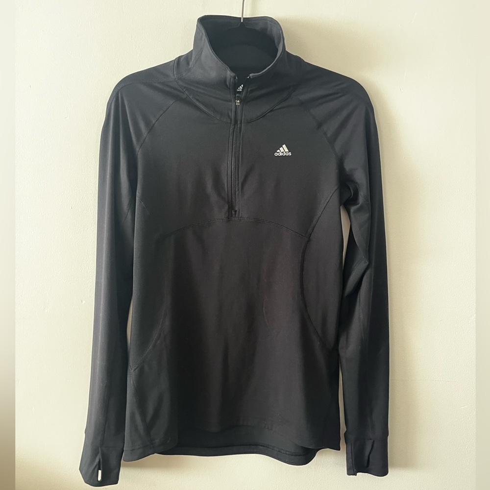 Adidas Climate  light Weight Women’s Pullover Sweather Black Small - Picture 2 of 12
